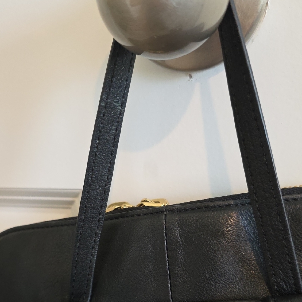 Margot Black Leather Laptop Backpack - Picture 5 of 16